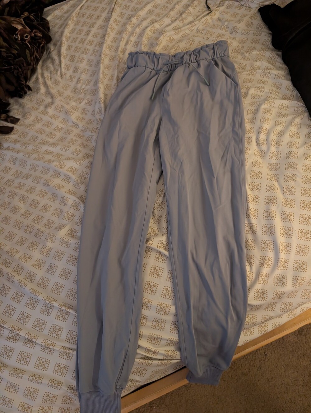 Light Gray Drawstring Jogger Pants